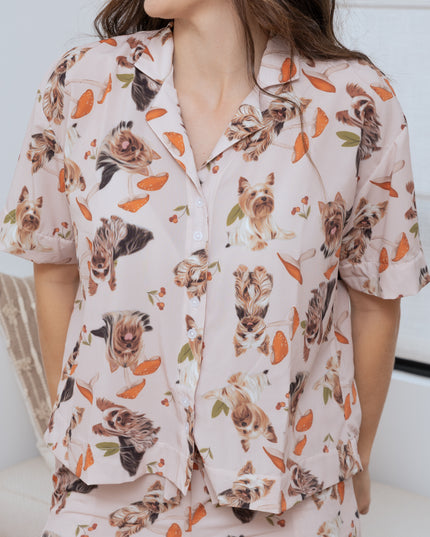 SCHLAFANZUG - KURZE HOSE YORKIE PILZE