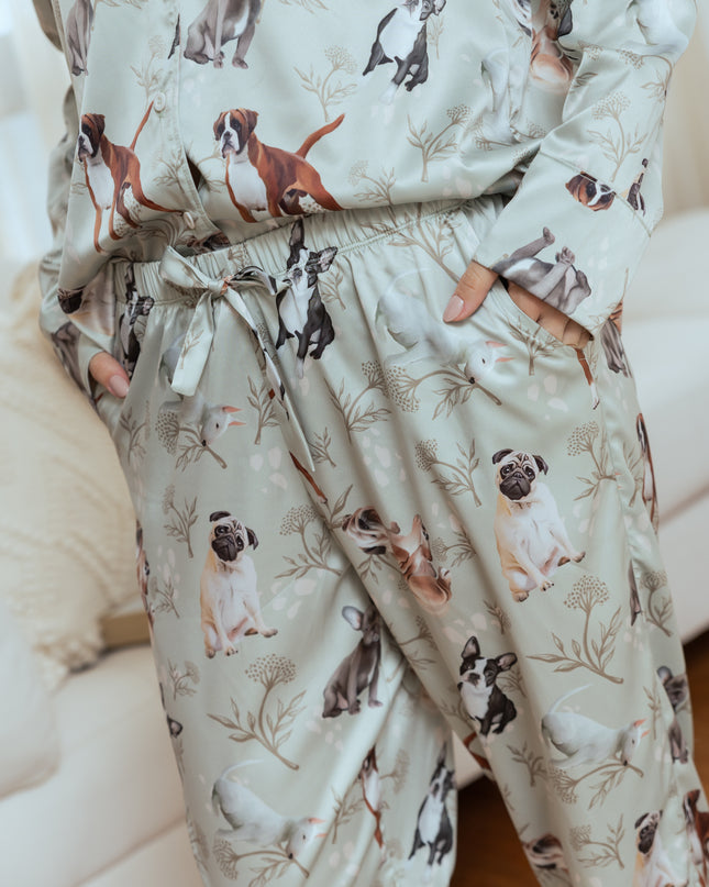 SCHLAFANZUG - LANGE HOSE BULLY GRÜN