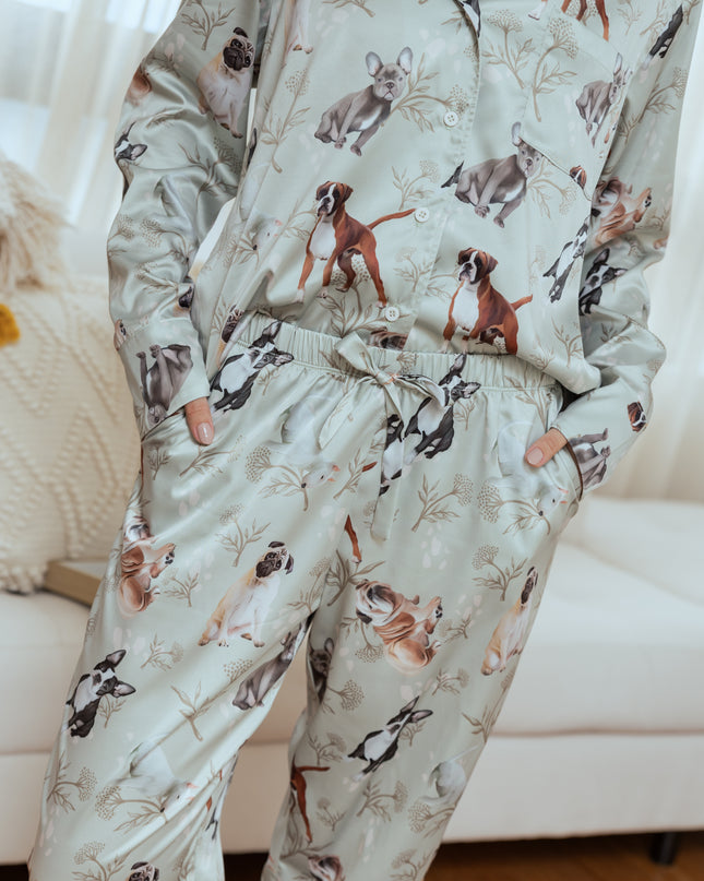 SCHLAFANZUG - LANGE HOSE BULLY GRÜN