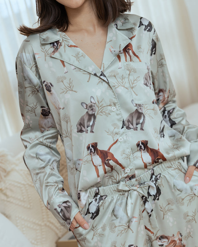 SCHLAFANZUG - LANGE HOSE BULLY GRÜN