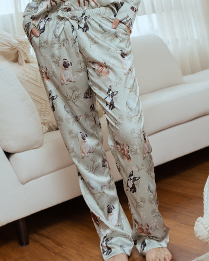 SCHLAFANZUG - LANGE HOSE BULLY GRÜN