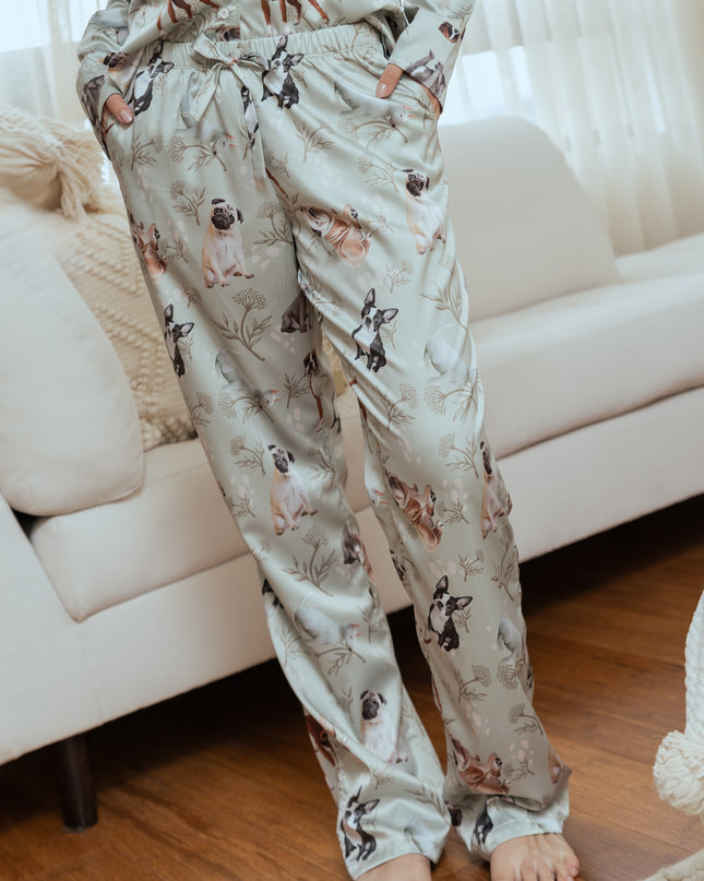 SCHLAFANZUG - LANGE HOSE BULLY GRÜN