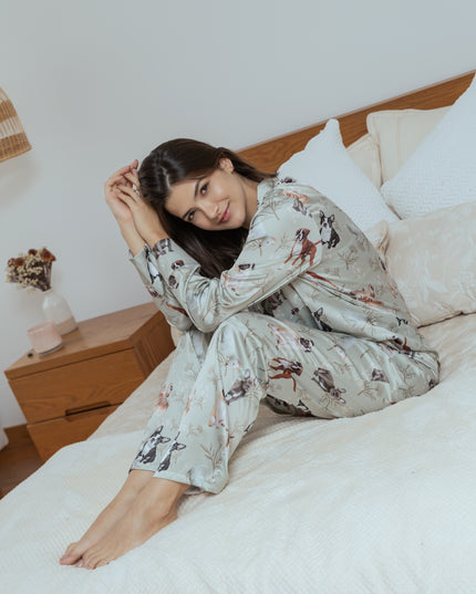 SCHLAFANZUG - LANGE HOSE BULLY GRÜN