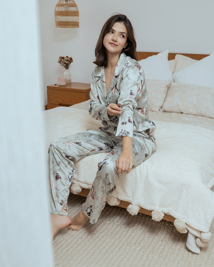 SCHLAFANZUG - LANGE HOSE BULLY GRÜN