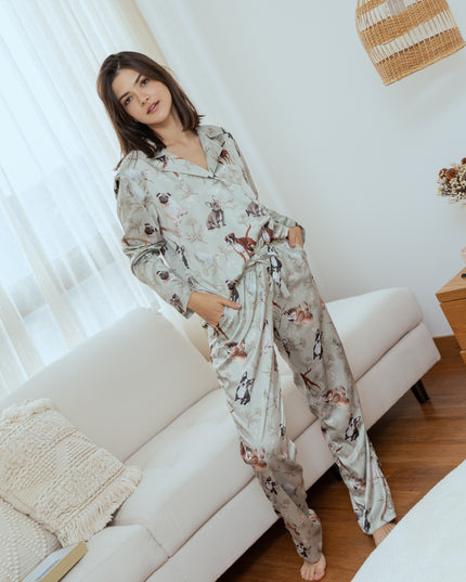 SCHLAFANZUG - LANGE HOSE BULLY GRÜN