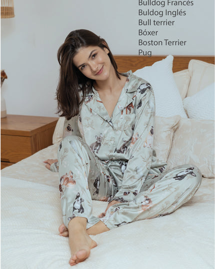 SCHLAFANZUG - LANGE HOSE BULLY GRÜN