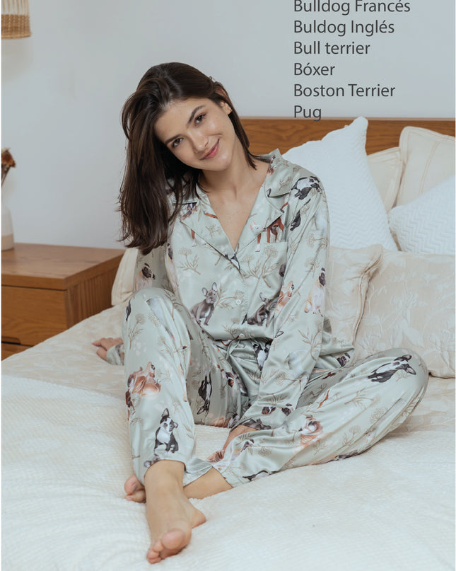 SCHLAFANZUG - LANGE HOSE BULLY GRÜN