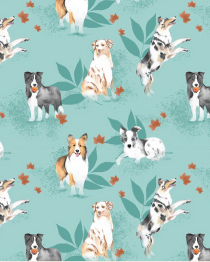 SCHLAFANZUG - LANGE HOSE SCHÄFERHUNDE BLAU