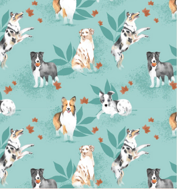 SCHLAFANZUG - LANGE HOSE SCHÄFERHUNDE BLAU