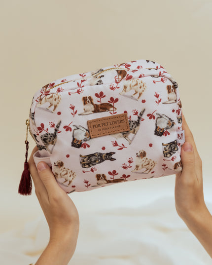 KOSMETIKTASCHE SCHÄFERHUNDE ROSA