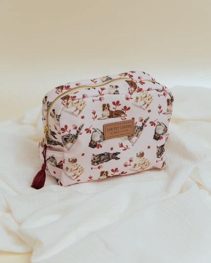 KOSMETIKTASCHE SCHÄFERHUNDE ROSA