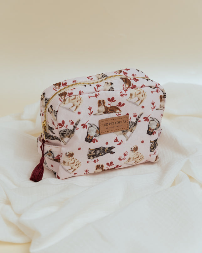 KOSMETIKTASCHE SCHÄFERHUNDE ROSA