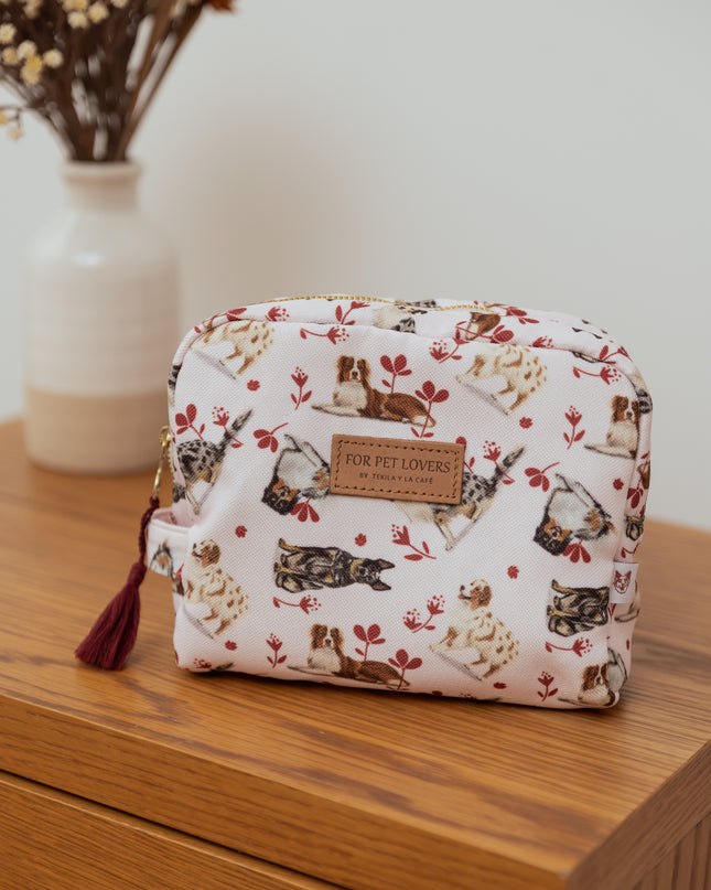 KOSMETIKTASCHE SCHÄFERHUNDE ROSA