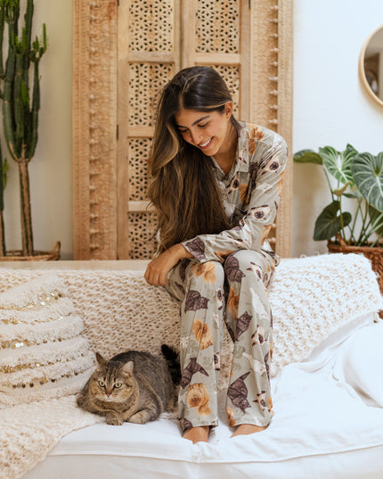 SCHLAFANZUG - LANGE HOSE PERSERKATZE