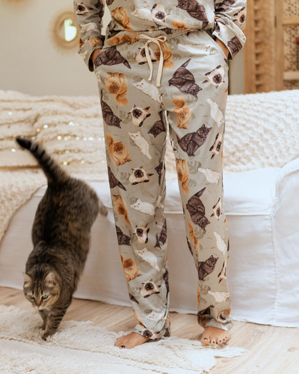 SCHLAFANZUG - LANGE HOSE PERSERKATZE