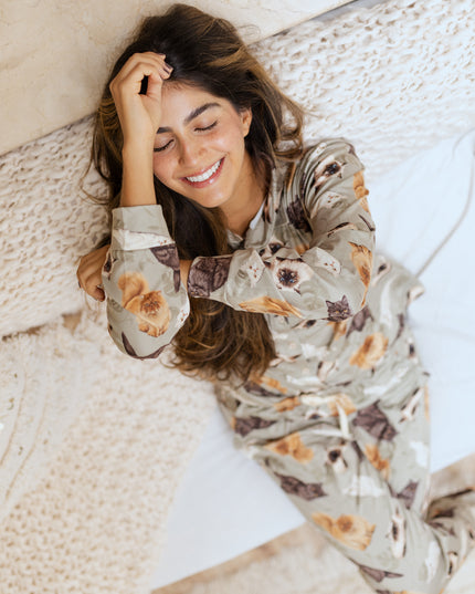 SCHLAFANZUG - LANGE HOSE PERSERKATZE