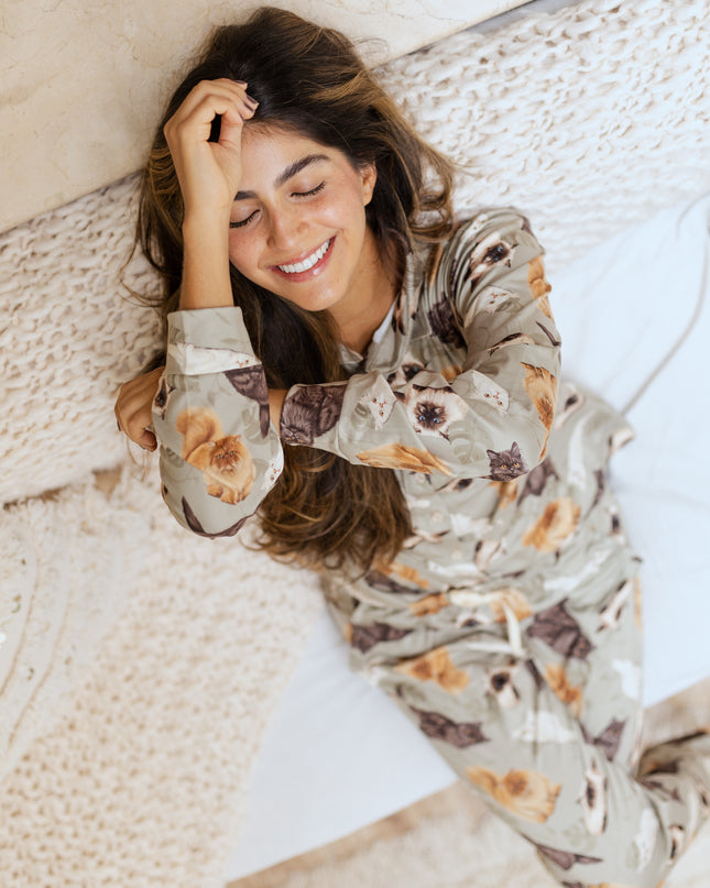 SCHLAFANZUG - LANGE HOSE PERSERKATZE