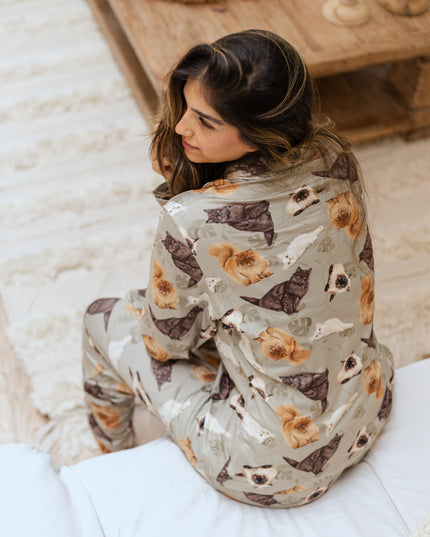 SCHLAFANZUG - LANGE HOSE PERSERKATZE