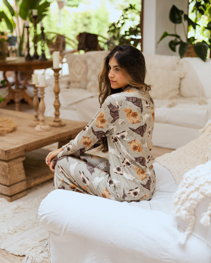 SCHLAFANZUG - LANGE HOSE PERSERKATZE