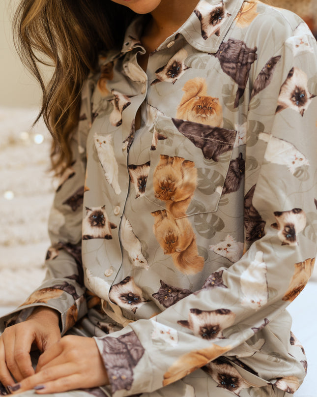 SCHLAFANZUG - LANGE HOSE PERSERKATZE