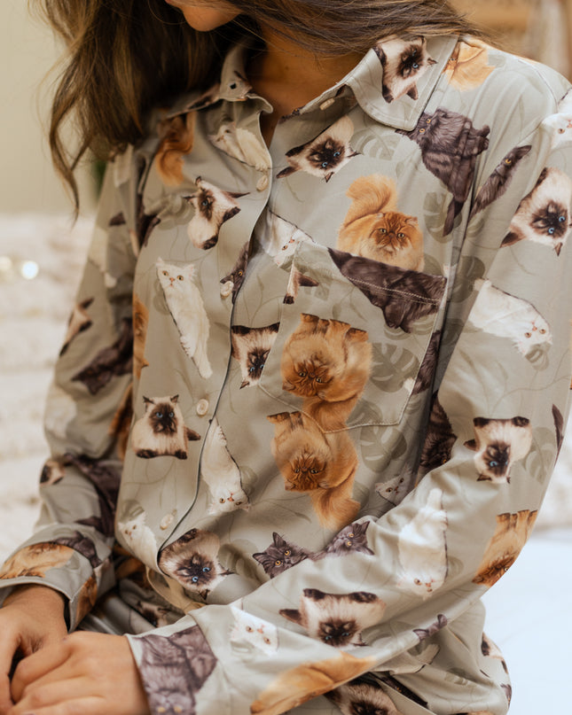 SCHLAFANZUG - LANGE HOSE PERSERKATZE