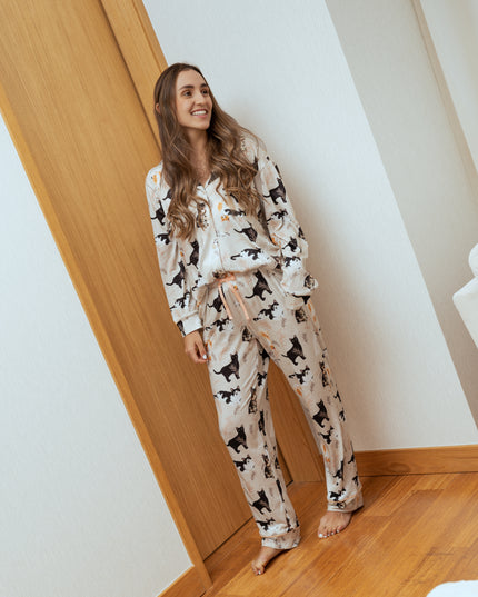 SCHLAFANZUG - LANGE HOSE KURZHAARKATZEN