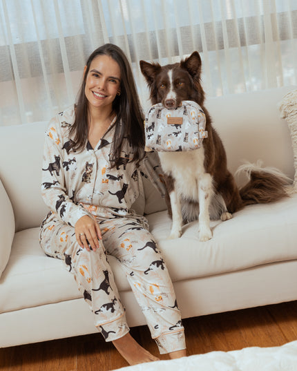 SCHLAFANZUG - LANGE HOSE KURZHAARKATZEN