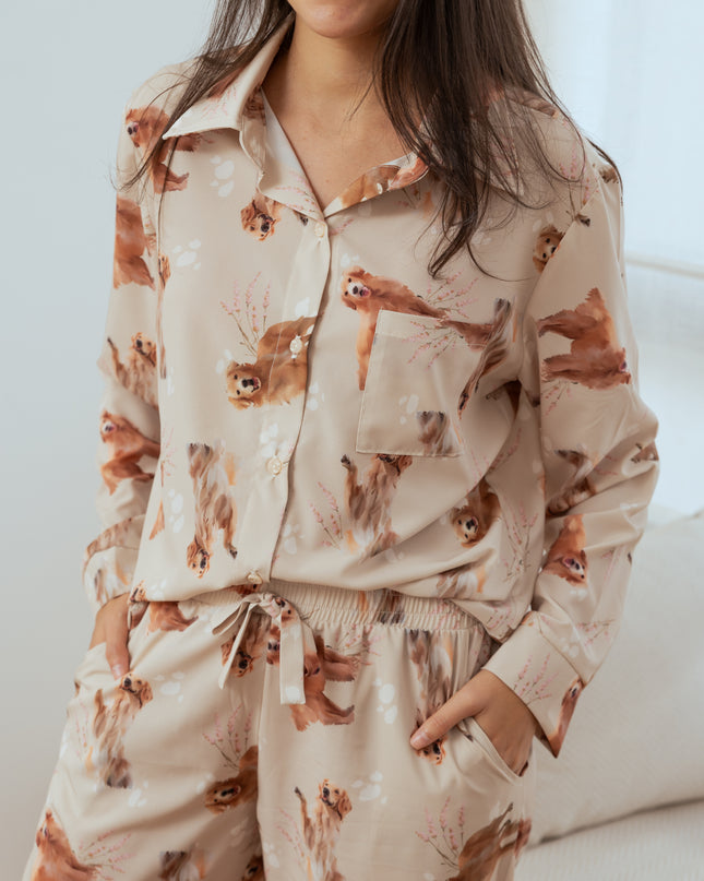 SCHLAFANZUG - LANGE HOSE GOLDEN RETRIEVER