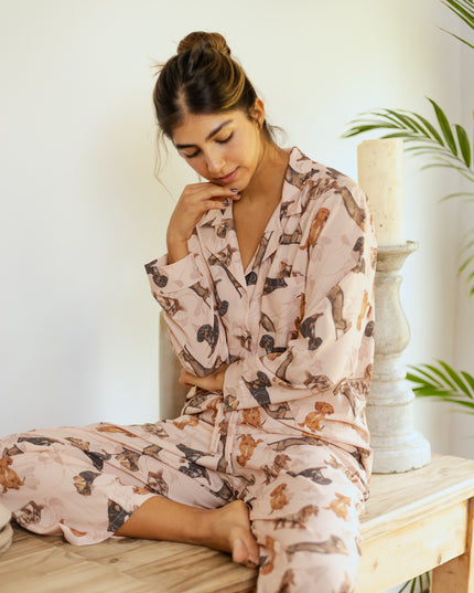 SCHLAFANZUG - LANGE HOSE DACKEL