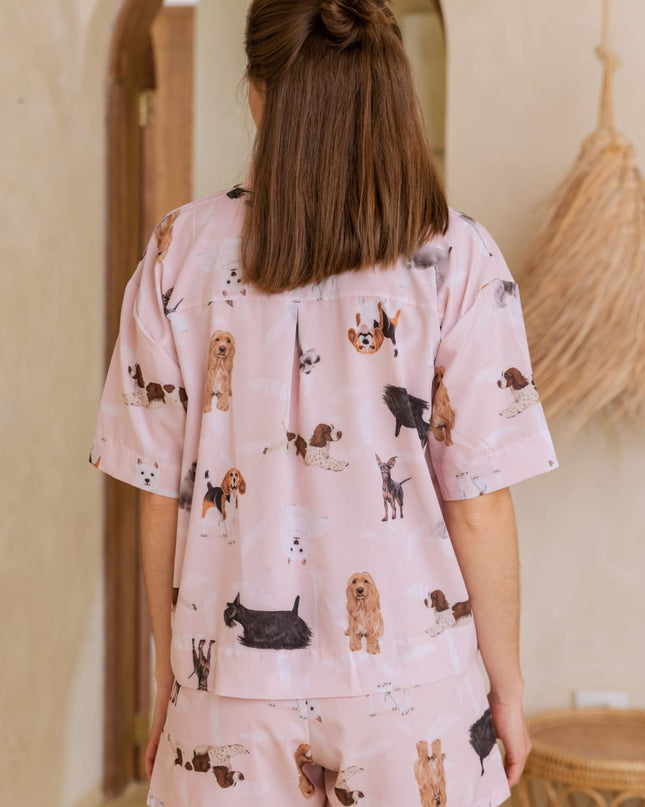 SCHLAFANZUG - KURZE HOSE KLEINE RASSEN ROSA