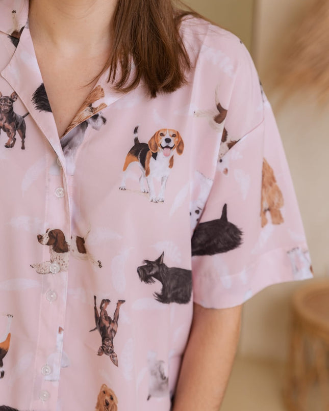 SCHLAFANZUG - KURZE HOSE KLEINE RASSEN ROSA