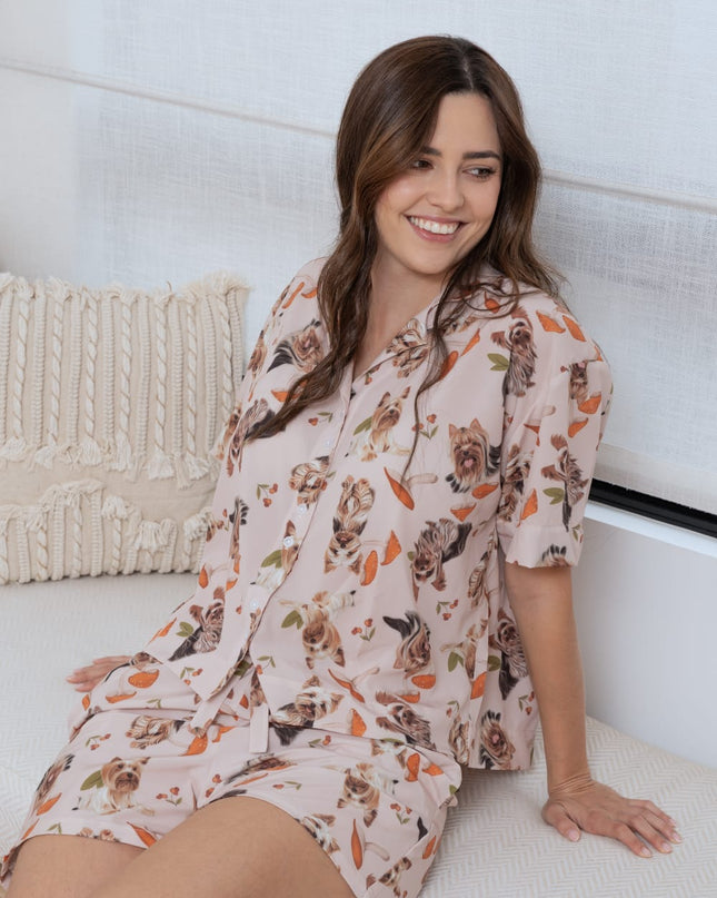 SCHLAFANZUG - KURZE HOSE YORKIE PILZE